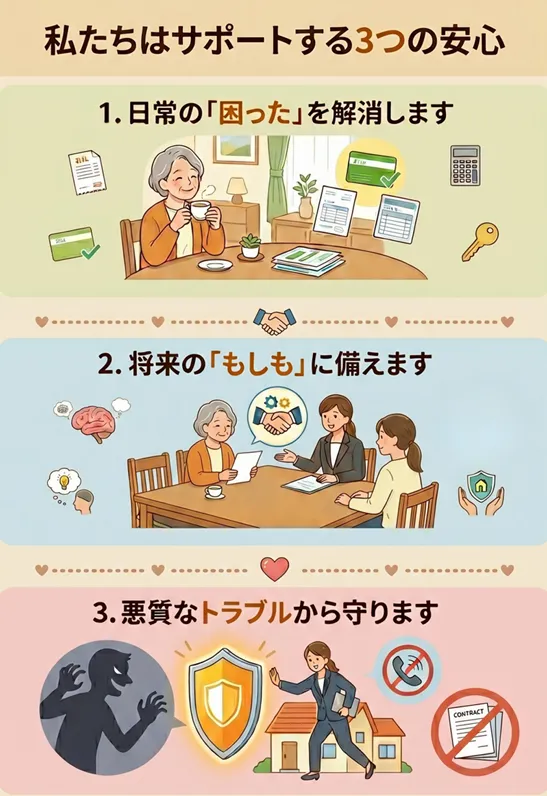 サポートする3つの安心